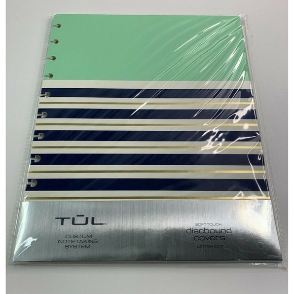 TUL Office Tul 85x1 Mint Stripes Custom Notetaking System Discbound